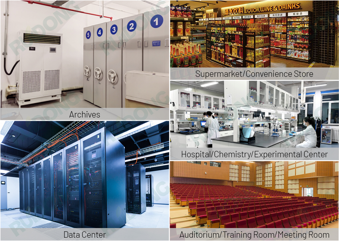 Рисунок 3. Сценарии применения блока кондиционирования воздуха шкафного типа.